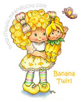 Banana Twirl with butterfly