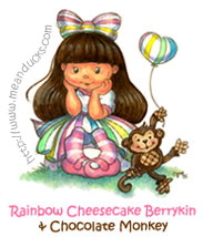 Rainbow Cheesecake Berrykin & Chocolate Monkey